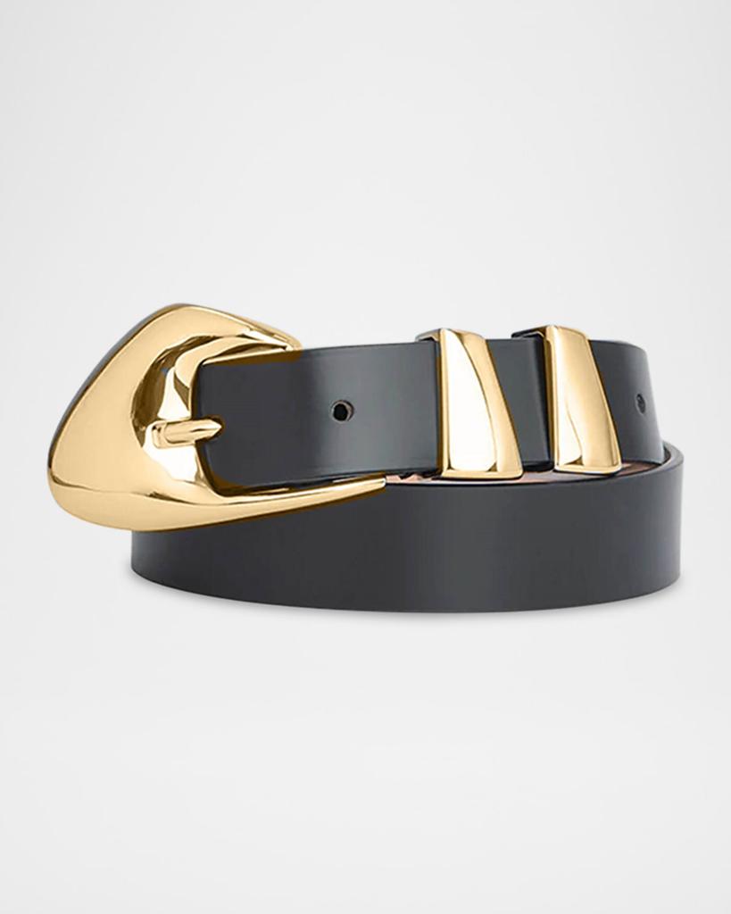 【送料&関税込】By Far Gold Leather Moore llic Belt by FAR By Far Gold Leather Moore Metallic Belt - Belts