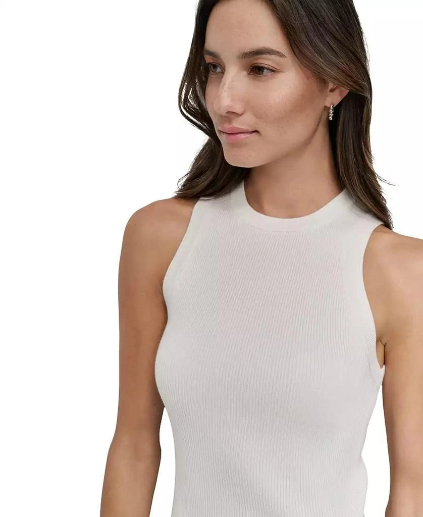 DKNY Women's Ribbed Sleeveless Crew Neck Sweater 2