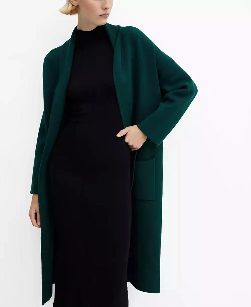 Mango Women's Pockets Detail Oversized Knitted Coat 1