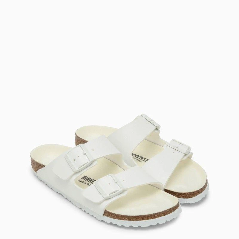 Birkenstock WHITE ARIZONA BIRKO-FLOR SLIDE 2