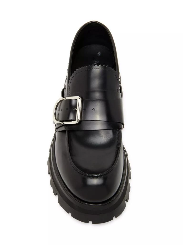 Alexander McQueen Buckle-Accented Leather Loafers 5