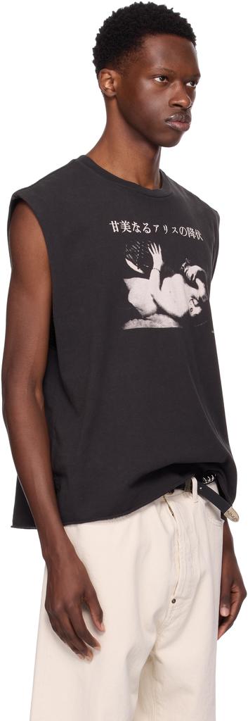 Enfants Riches Deprimes Black 'Sweet Surrender Of Alice' Cut Off T-shirt