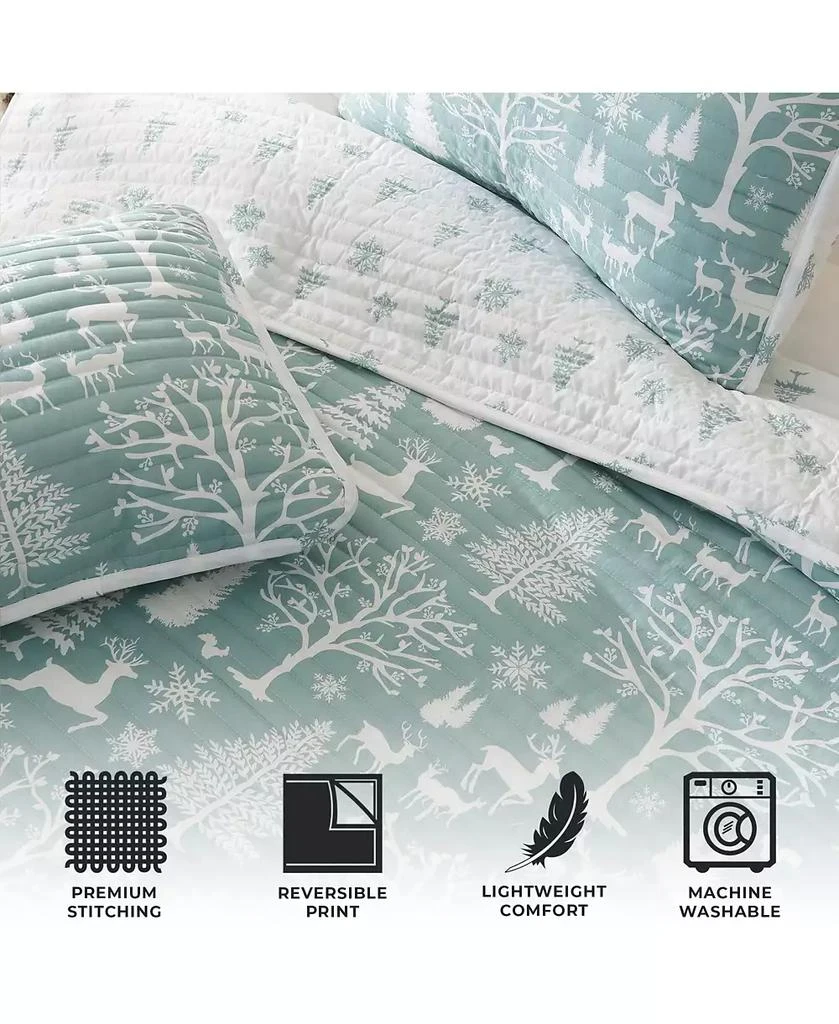 Linery 
Co Winter-Themed Microfiber Quilt Set with Shams 2