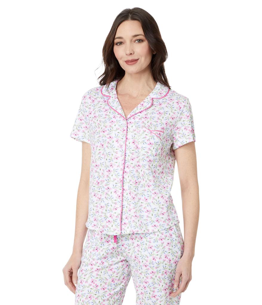 Karen Neuburger Petite Blooming Breeze Two-Piece Short Sleeve Girlfriend Long Pj Set