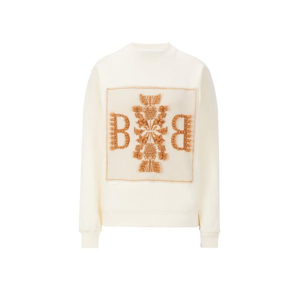 Barrie Cotton and cashmere bi-material sweatshirt