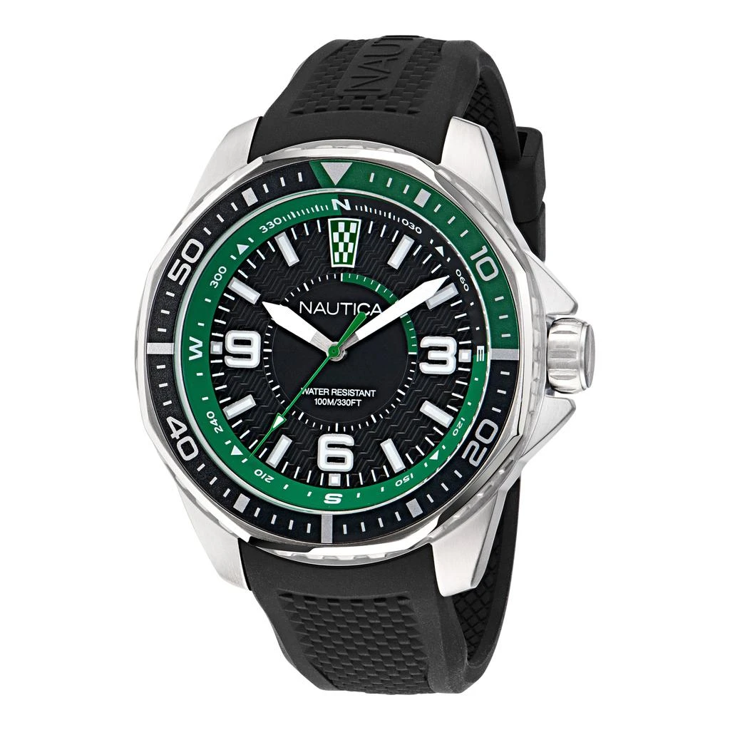 Nautica Mens Koh May Bay 3-Hand Silicone Watch 1