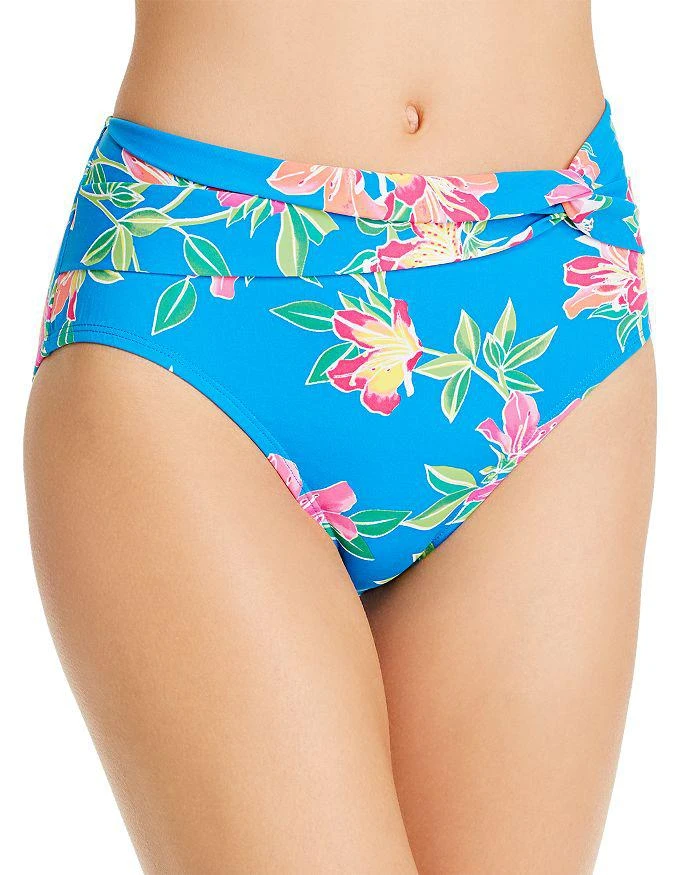 Tommy Bahama Sun Lilies Printed Tie-Waist Bikini Bottom 1