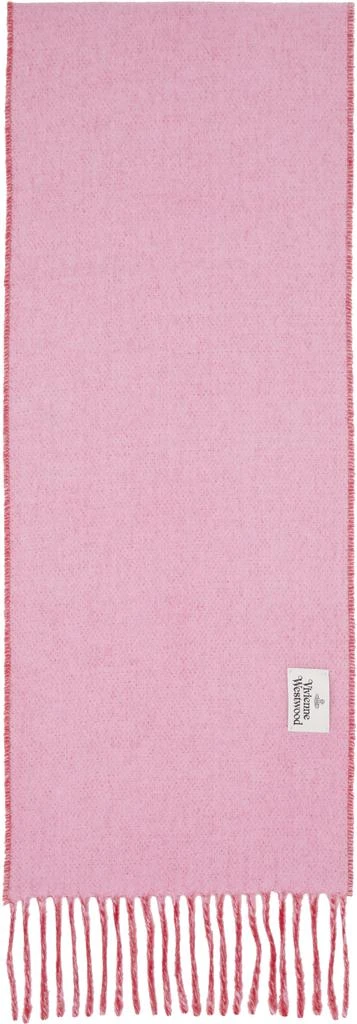 Vivienne Westwood Red & Pink Double Logo Scarf 2