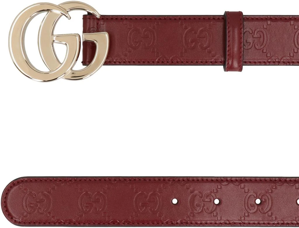 Gucci GG MILANO ROSSO ANCORA LEATHER BELT 3