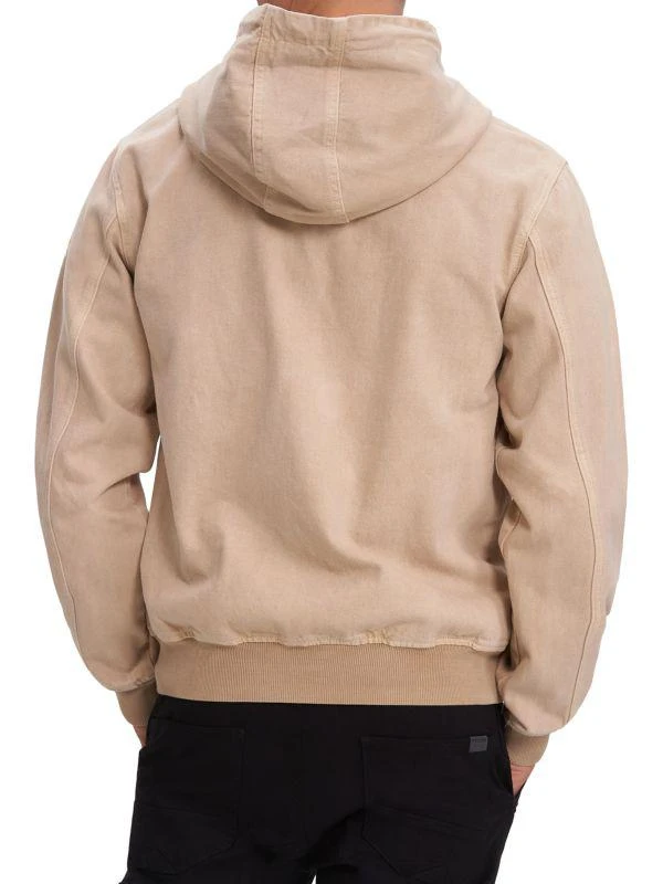 NOIZE Tito Solid Zip Up Hooded Bomber Jacket 2
