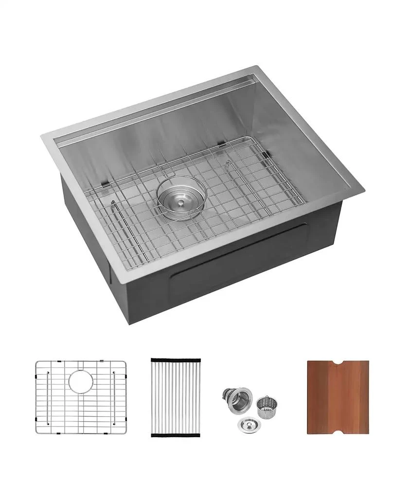 Flynama Laundry Workstation Sink Undermount Deep Single Bowl Stainless Steel Utility Tub