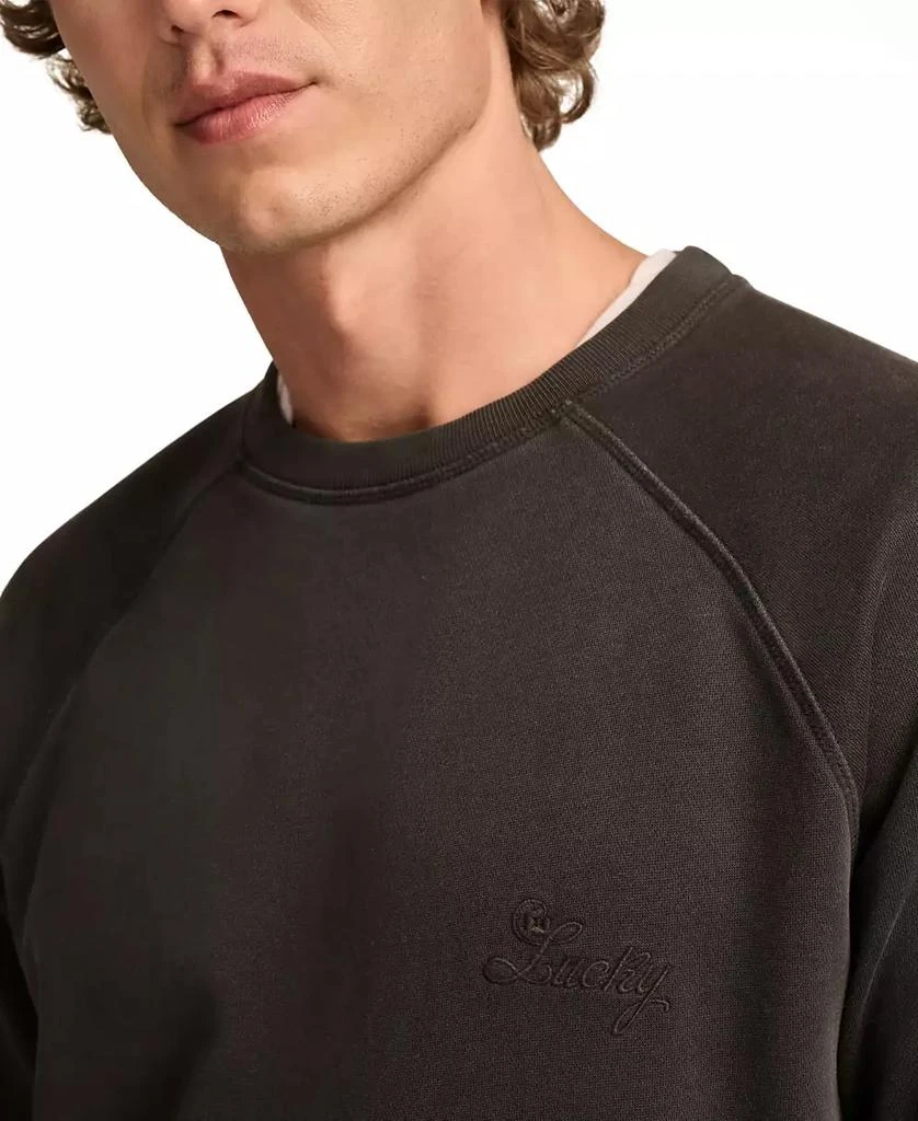 Lucky Brand Men's Fleece Logo Raglan Crew Sweatshirt 5