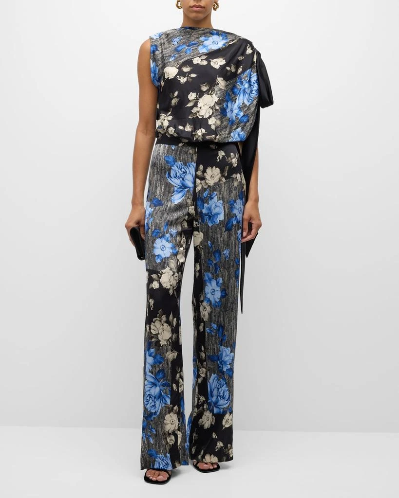 LELA ROSE Patchwork Floral-Print Wide-Leg Pants 3