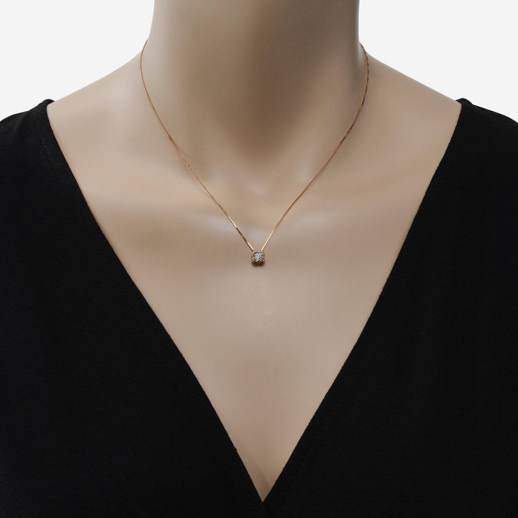 Bliss Bliss By Damiani Lumina 18K Rose and White Gold, Diamond Round Flower Pendant 20086530