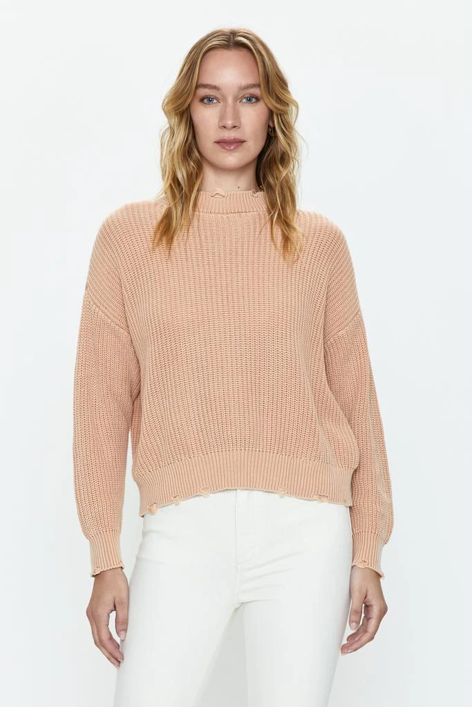 Pistola Denim Eva Crew Neck Sweater - Sandwashed Tan 1