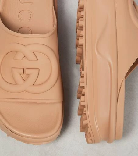 Gucci GG rubber platform slides 6