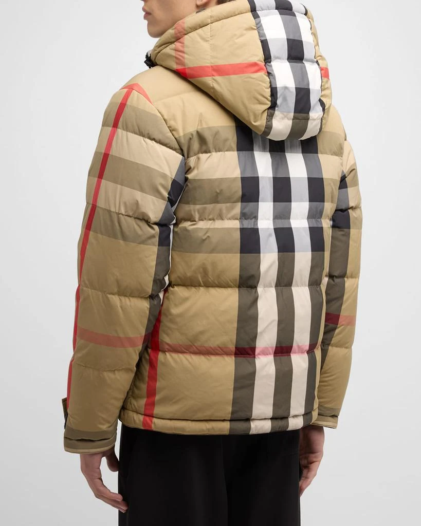 Burberry Men's Rutland Check Reversible Puffer Jacket 3
