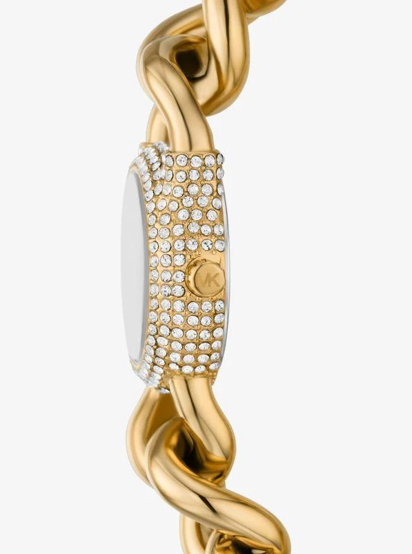 Michael Kors Petite Pavé Gold-Tone Chain-Link Watch 2