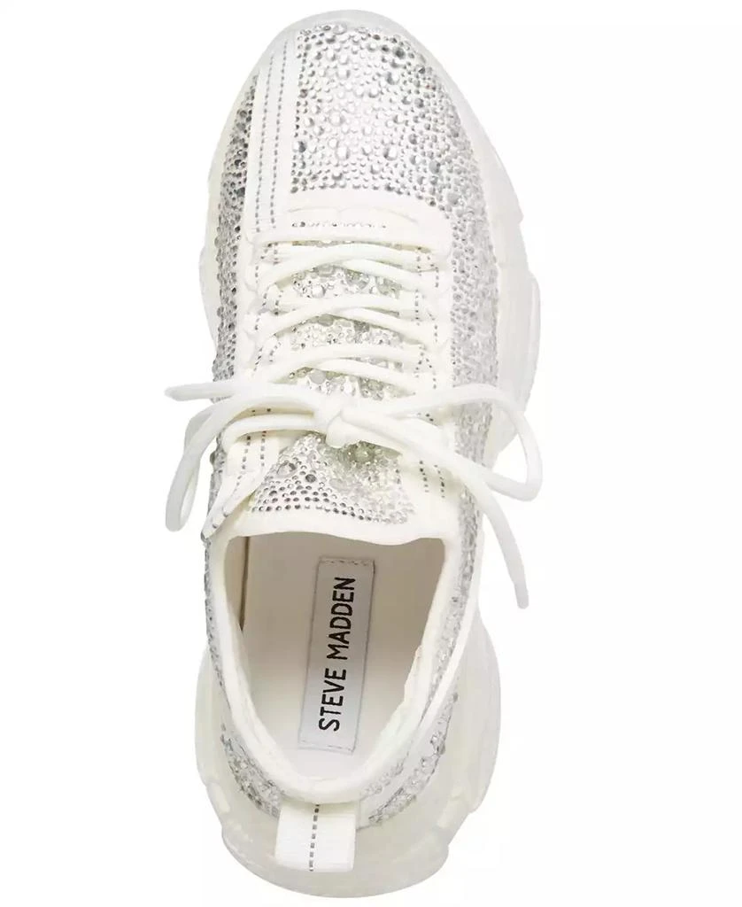 Steve Madden Women's Maxima Rhinestone-Trim Trainer Sneakers 4