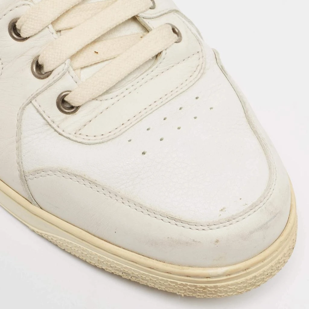 Gucci Gucci White Leather Web Detail High Top Sneakers Size 43 8