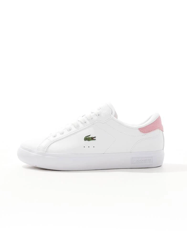 Lacoste Lacoste powercourt trainer in white/light pink 2