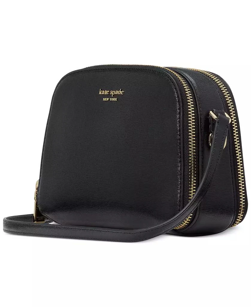 Kate Spade Devin Saffiano Leather Double Zip Dome Crossbody Bag 2