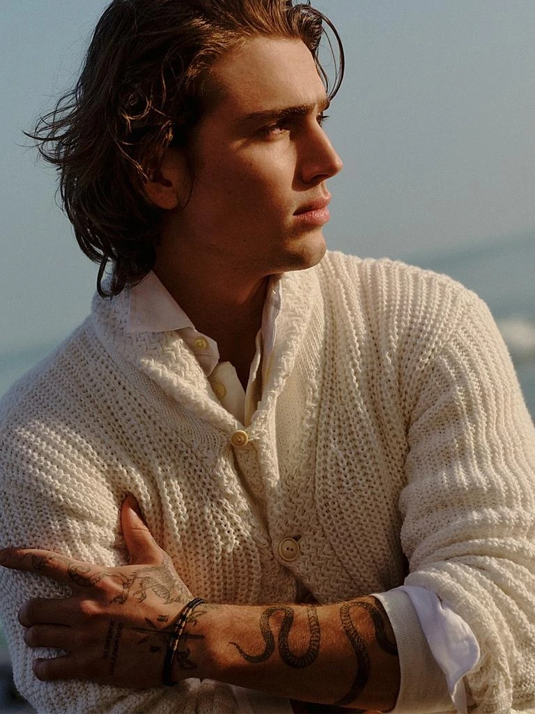 Ralph Lauren Linen-Cotton Shawl-Collar Cardigan 7