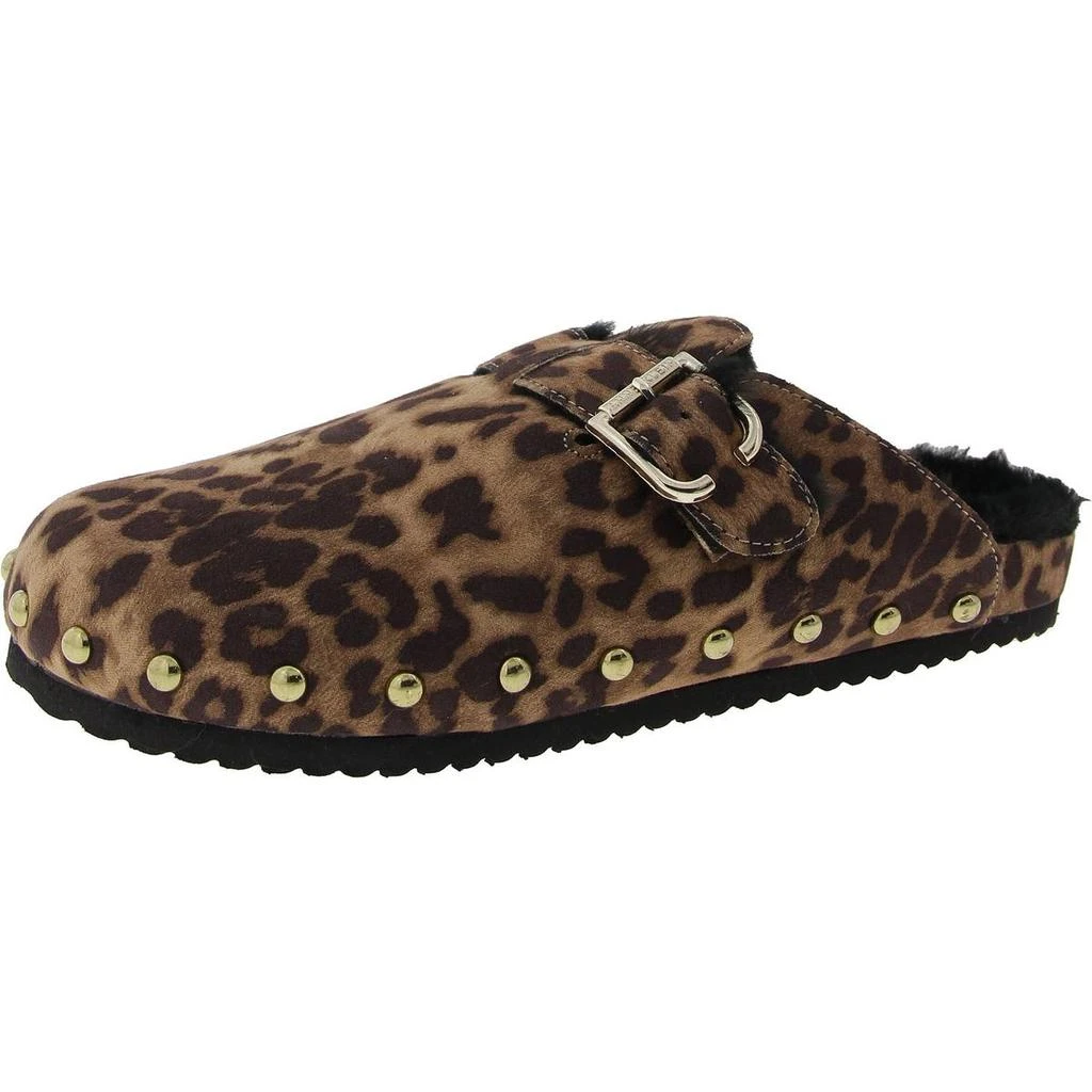Anne Klein Womens Studded Faux Fur Mules 1