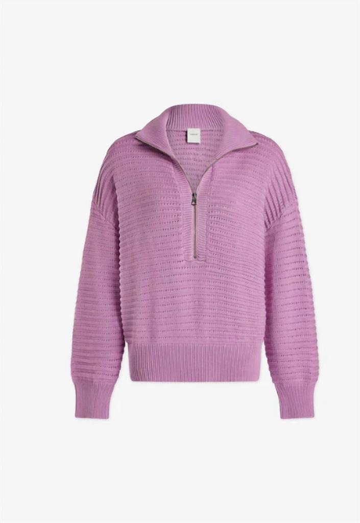 Varley Varley - Tara Pointelle Half Zip Smoky Grape