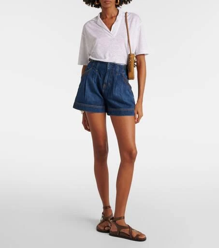 VERONICA BEARD Jaffe high-rise denim shorts 2