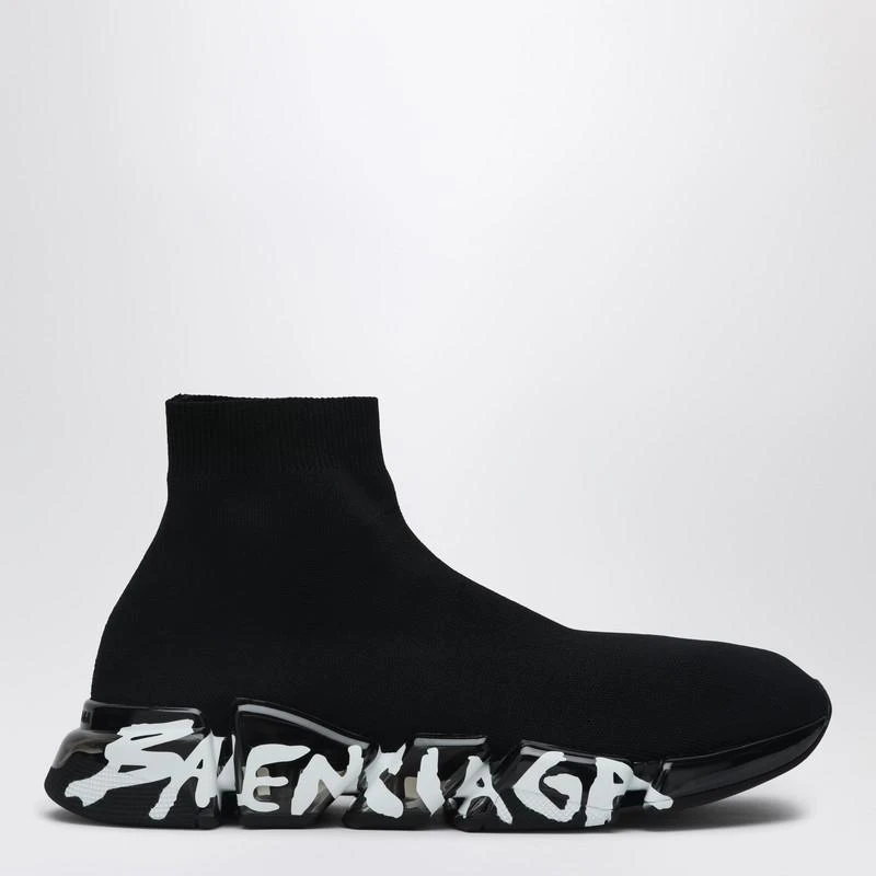 Balenciaga Speed 2.0 Full Clear Sole Graffiti black/white sneaker 1