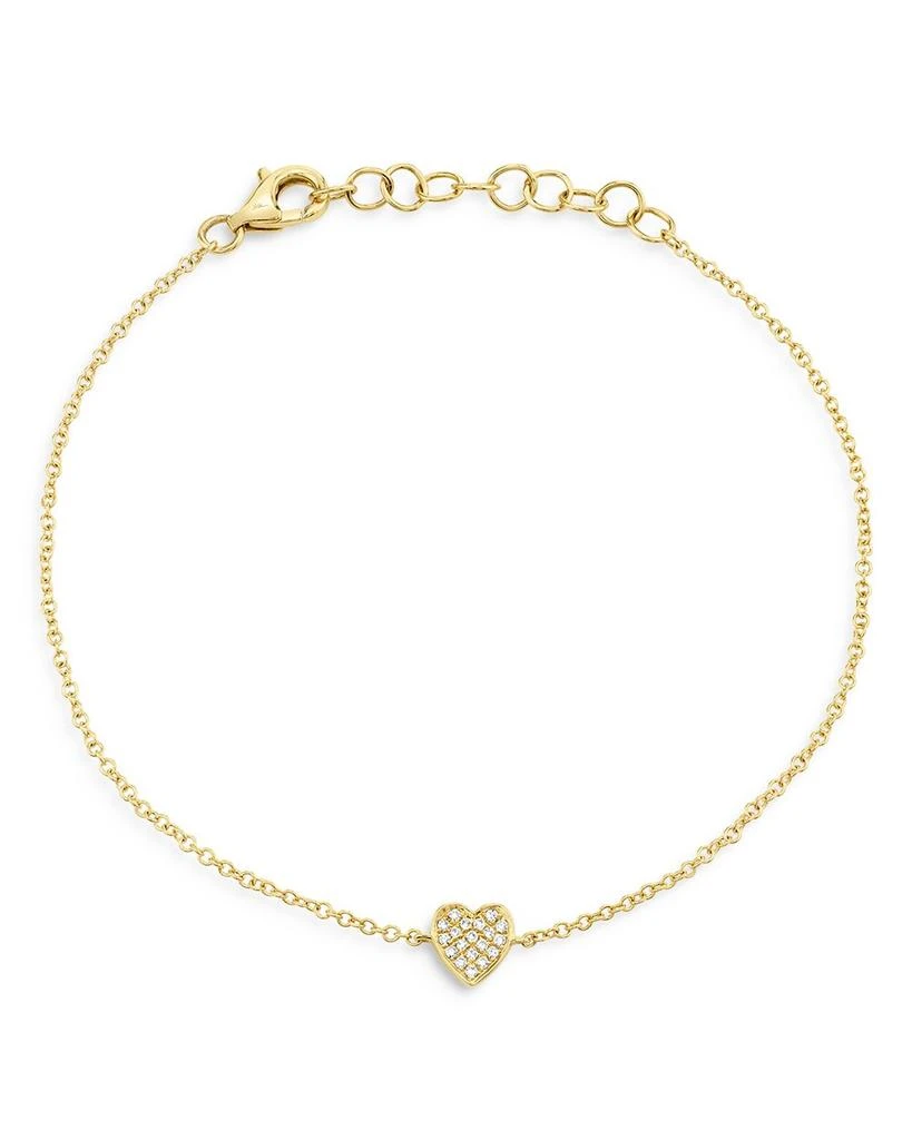 Moon
Meadow 14K Yellow Gold Diamond Heart Bracelet - Exclusive 1