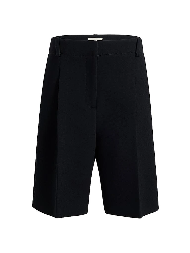 Khaite Laden Pleated Wide-Leg Shorts 1