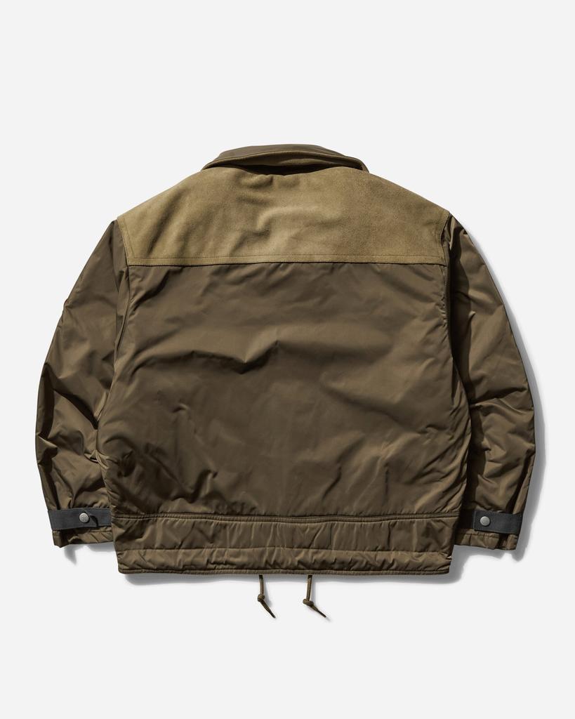 Cav Empt Men's Leather Shoulder Bomber Jacket Khaki