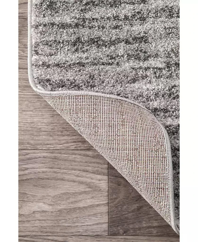 nuLOOM Smoky Contemporary Sherill Ripple Gray 4' x 6' Area Rug 4