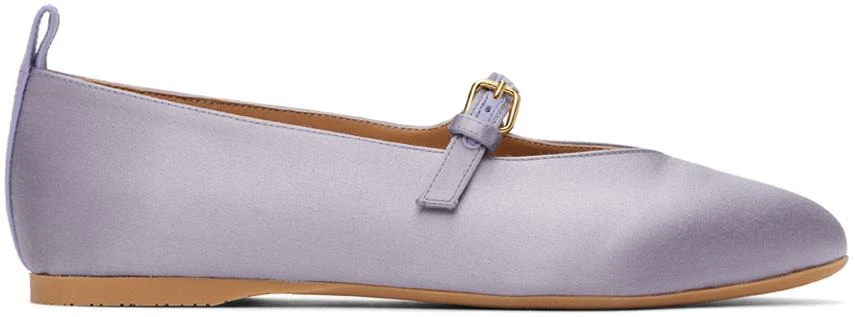 JW Anderson Purple Satin Ballerina Flats 1