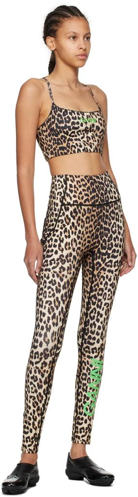 Ganni Brown Active Leggings 4
