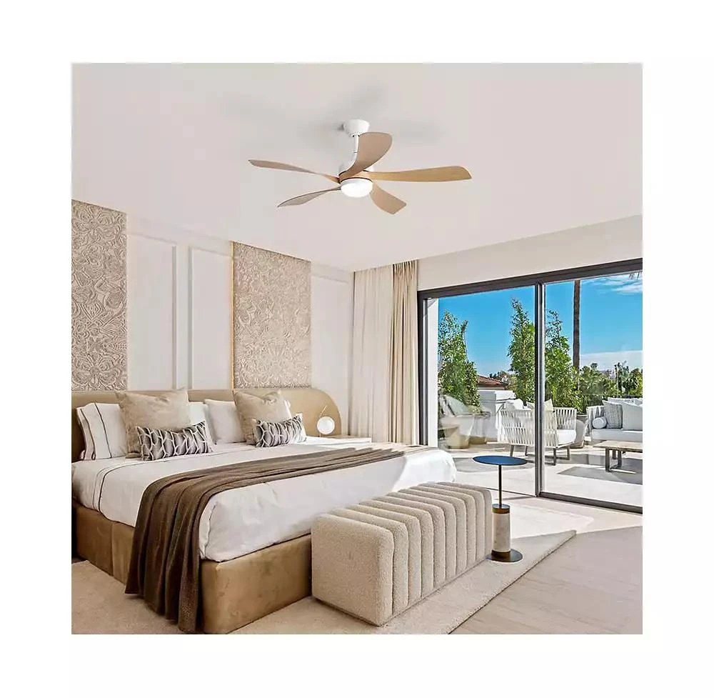 Sofucor 52-inch Modern Smart Standard White 5-Blade Ceiling Fan with Remote Control and LED Light 3