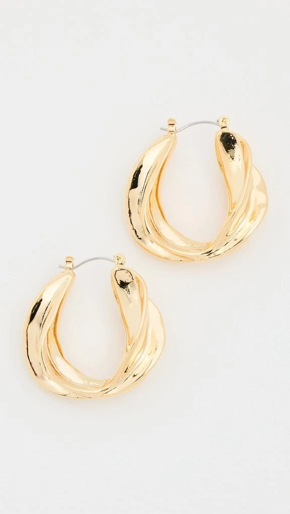 Kenneth Jay Lane Abstract Gold Hoops 1