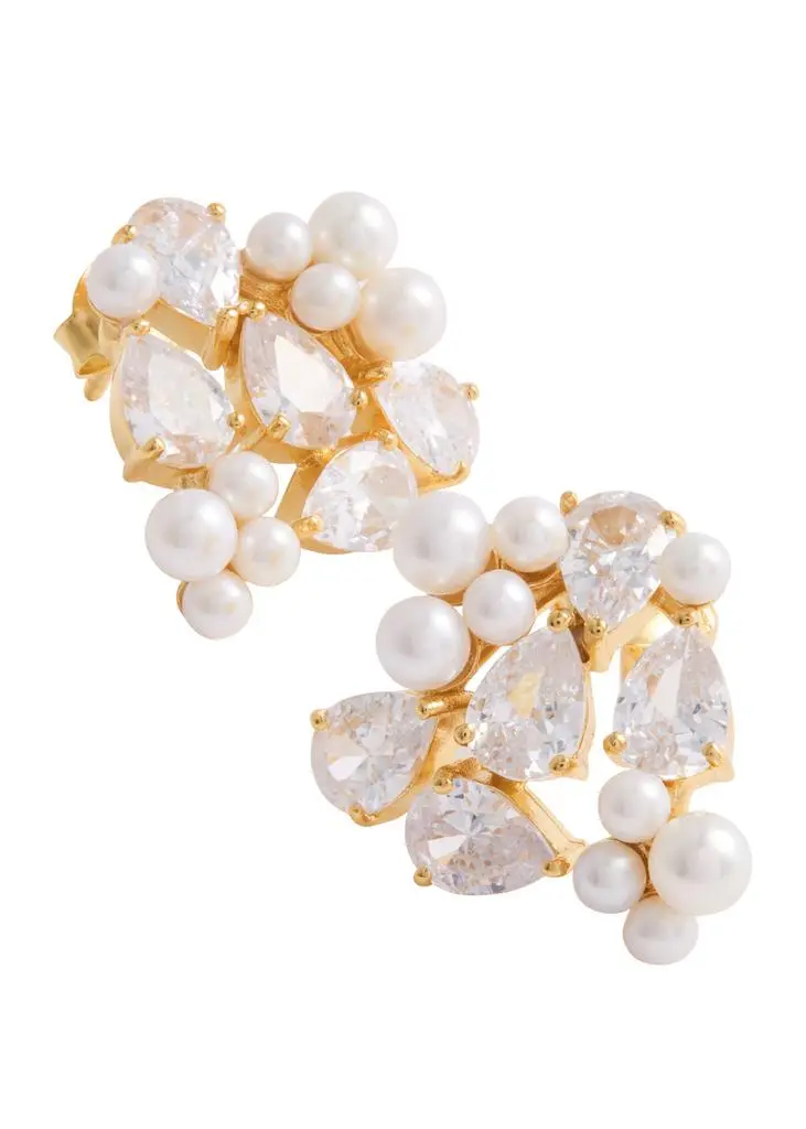 Completedworks The Breaths we Dare To Take 18kt gold-plated stud earrings 3