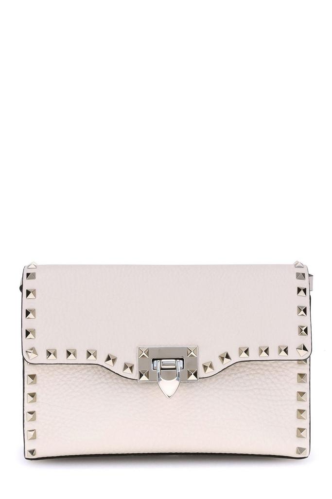 Valentino Two-tone Raffia Rockstud Crossbody Bag - Crossbody