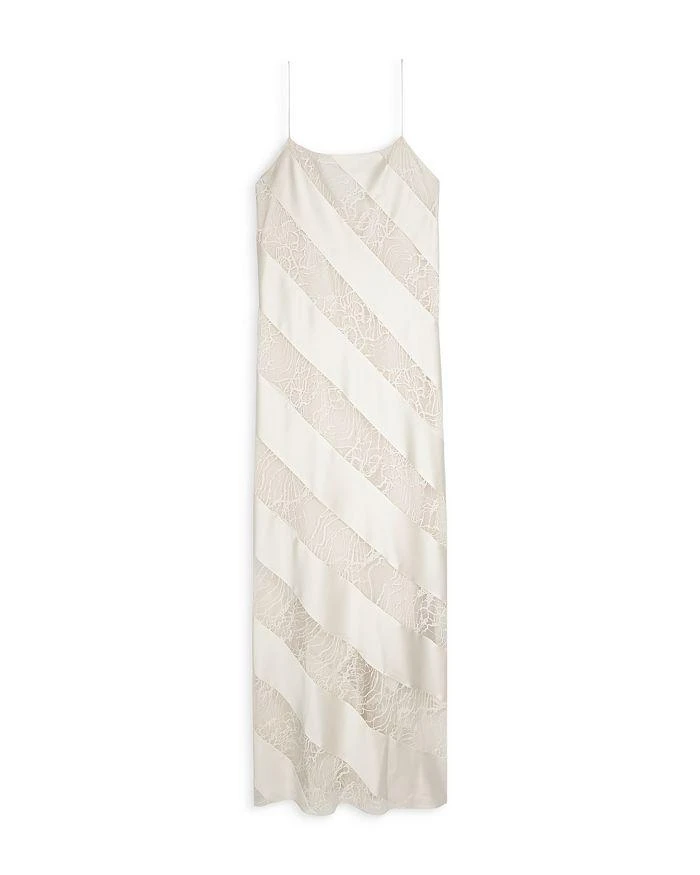 The Kooples Sleeveless Lace And Silk Maxi Dress - Ecru The Kooples Sleeveless Lace And Silk Maxi Dress - Ecru