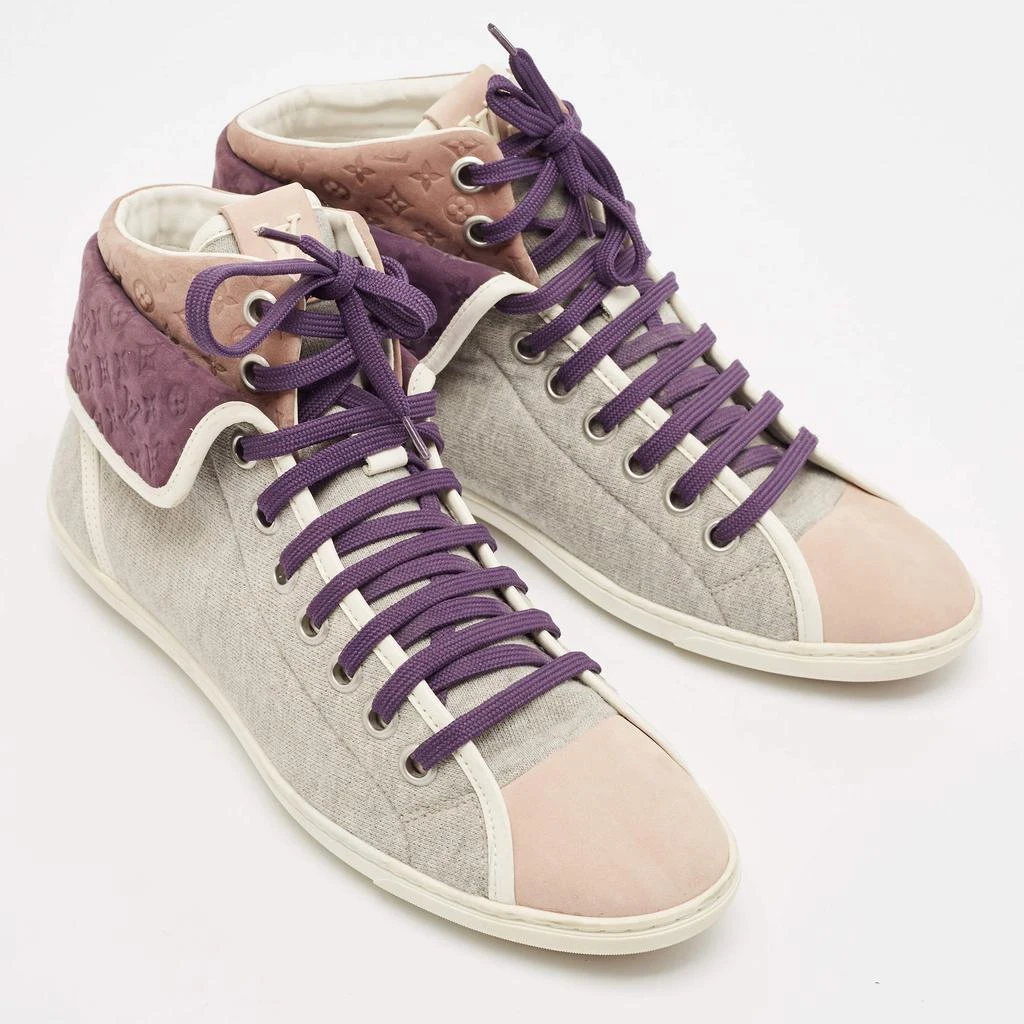 Louis Vuitton Louis Vuitton Multicolor Suede and Fabric Brea High Top Sneakers Size 39 4