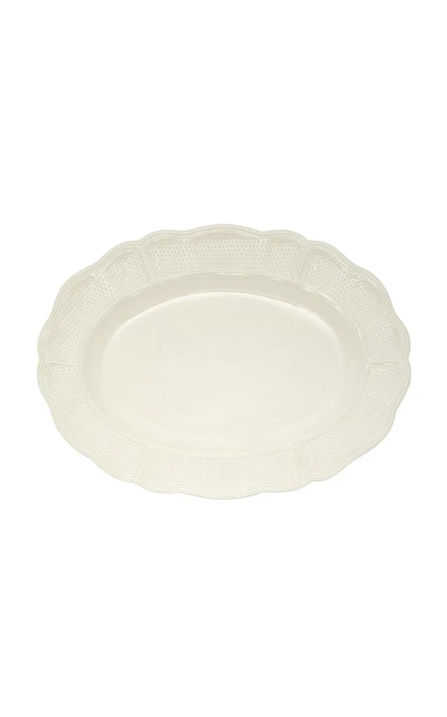 Moda Domus Moda Domus - Dots Creamware Serving Tray - White - Moda Operandi 1