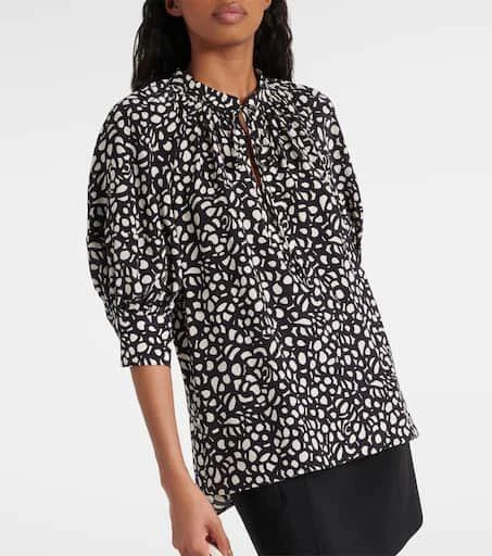 Max Mara Emy printed silk twill blouse 5