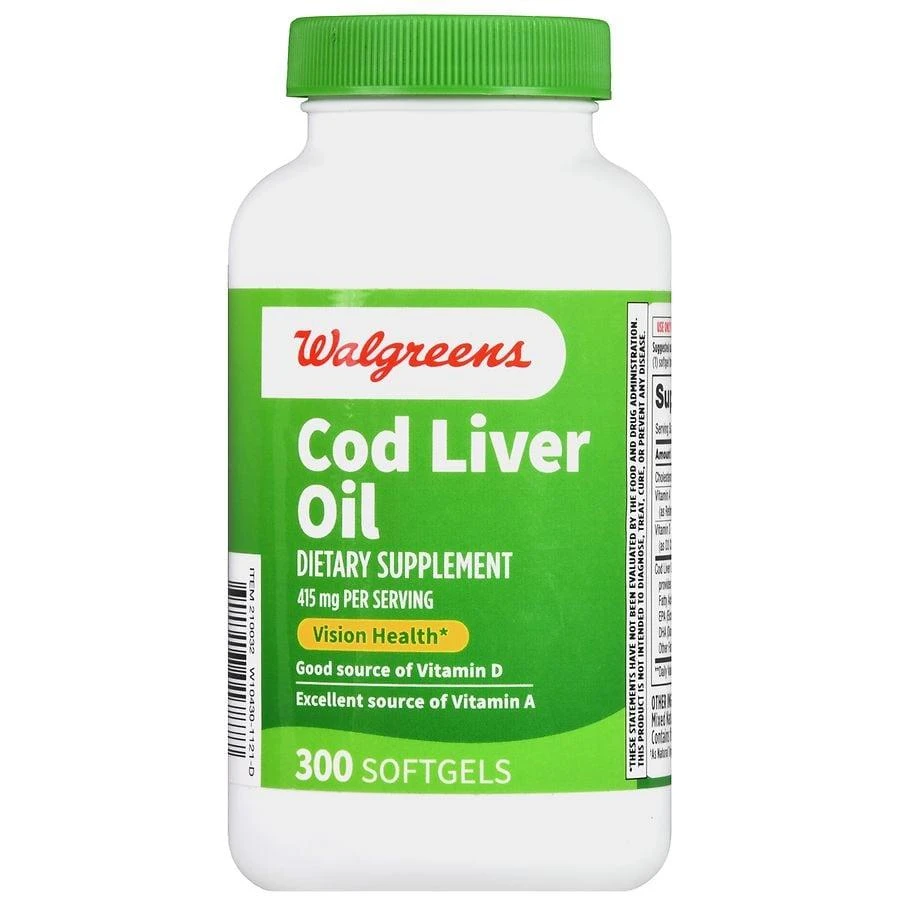 Walgreens Cod Liver Oil 415 mg Softgels (300 days) 2