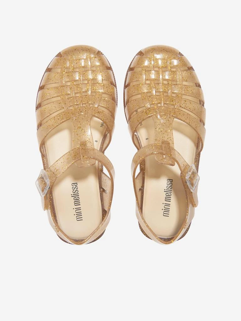 Mini Melissa Mini Melissa Girls Possession Shiny Sandals in Gold 4