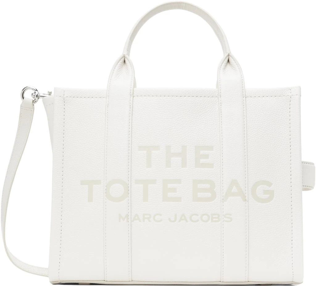 Marc Jacobs White 'The Leather Medium' Tote 1