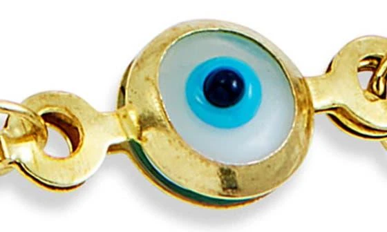 Savvy Cie Jewels Enamel Evil Eye Chain Bracelet 3