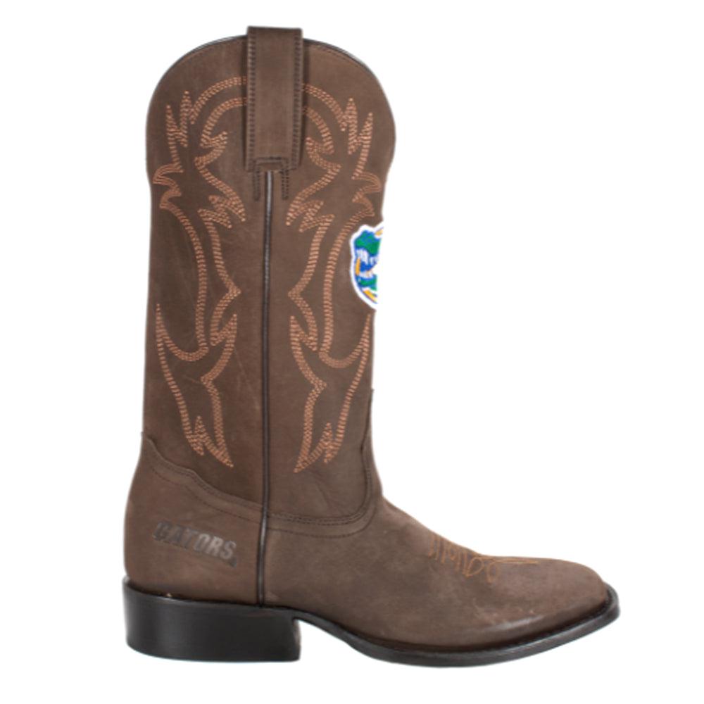 Gameday Boots University of Florida Embroidered Round Toe Pull On Cowboy Boots